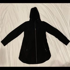 Black Athleta raincoat